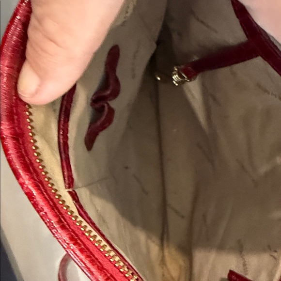 Brahmin Genuine Leather Red Crocodile-Crossbody - Picture 8 of 11